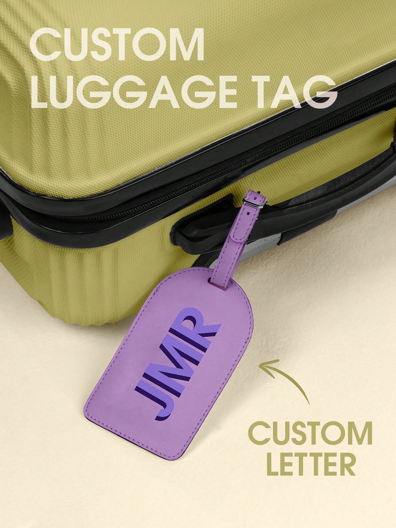 Travel Accessories For Men - Etiqueta de Bagagem Personalizada com Iniciais,