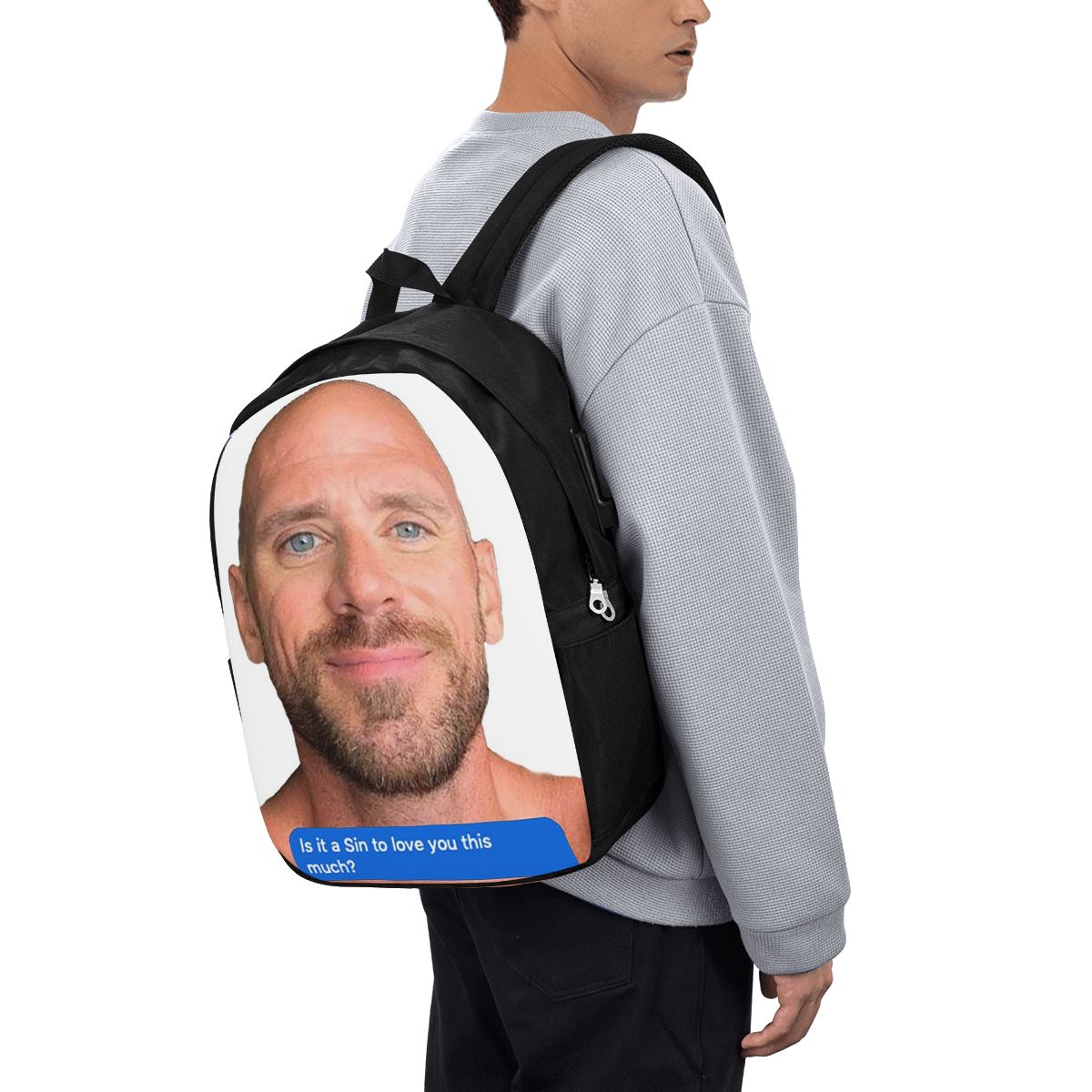 Travel Accessories For Men - Mochila Johnny Sins Flirty Text Bubble