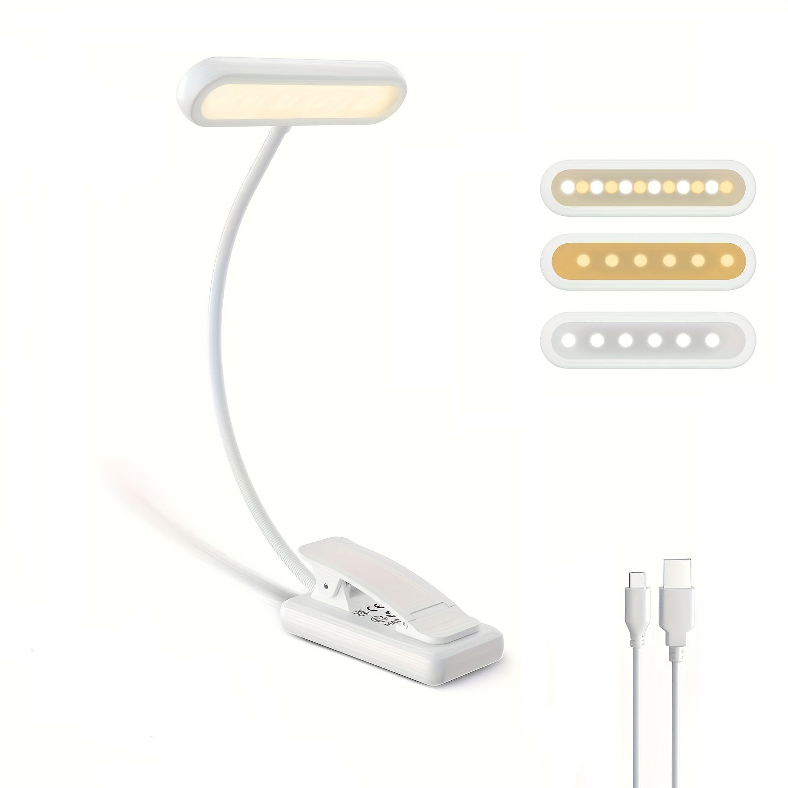 Book Light Flexible - Luz de Livro Portátil com Clip,