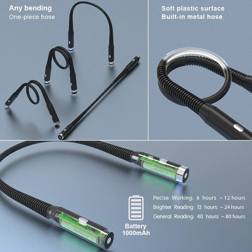 Pescoço luz de leitura luzes d - Book Light Flexible avaliação e preço