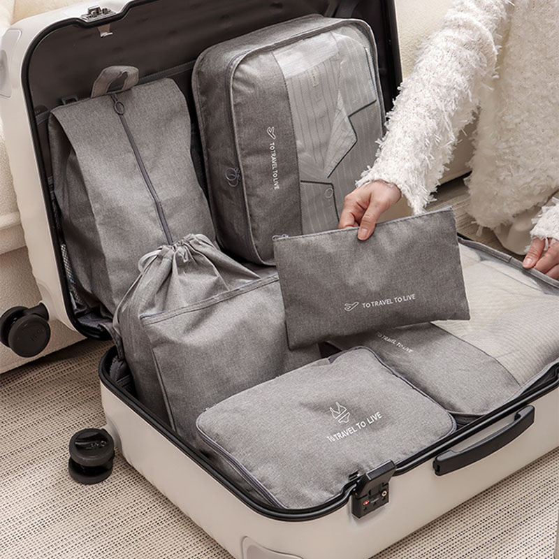 Conjunto de 7 cubos organizado - Travel Accessories Kit For Women avaliação e preço